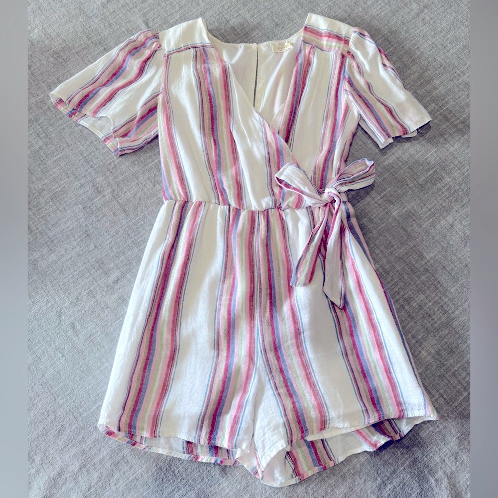 Harper Multicolored Striped Romper